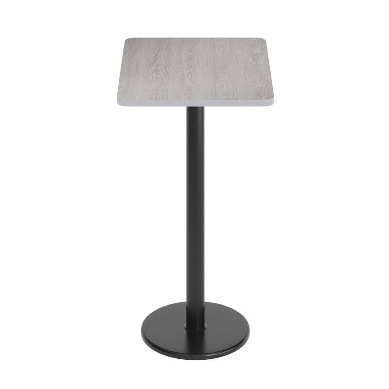 24'' x 30'' Rectangular Laminate Table Top with 18'' Round Bar Height Table Base