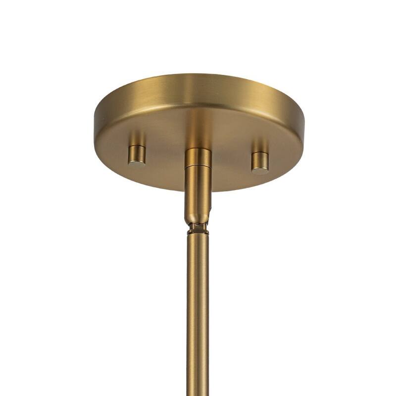 Mid-Century Amber Glass Globe Sputnik Chandelier Ambient Light