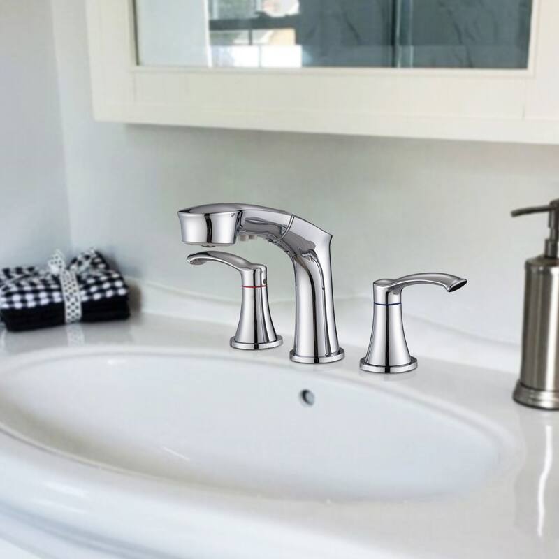 Adjustable Temperature Pull Out Sprayer Bathroom Faucet