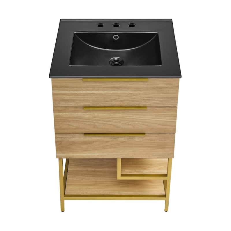 Swiss Madison SM-BV380-3MB Carre 24" Free Standing Single Basin Vanity