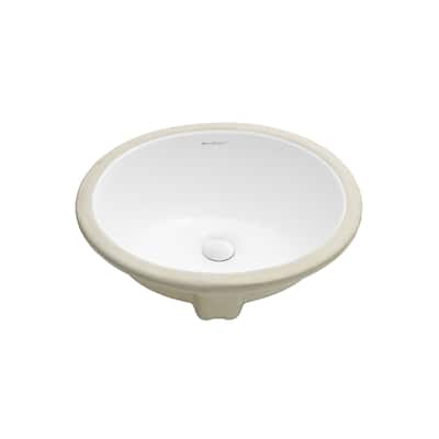 Nantes 16.5 Oval Under-Mount Bathroom Sink - 16.95" x 13.6" 7.7"
