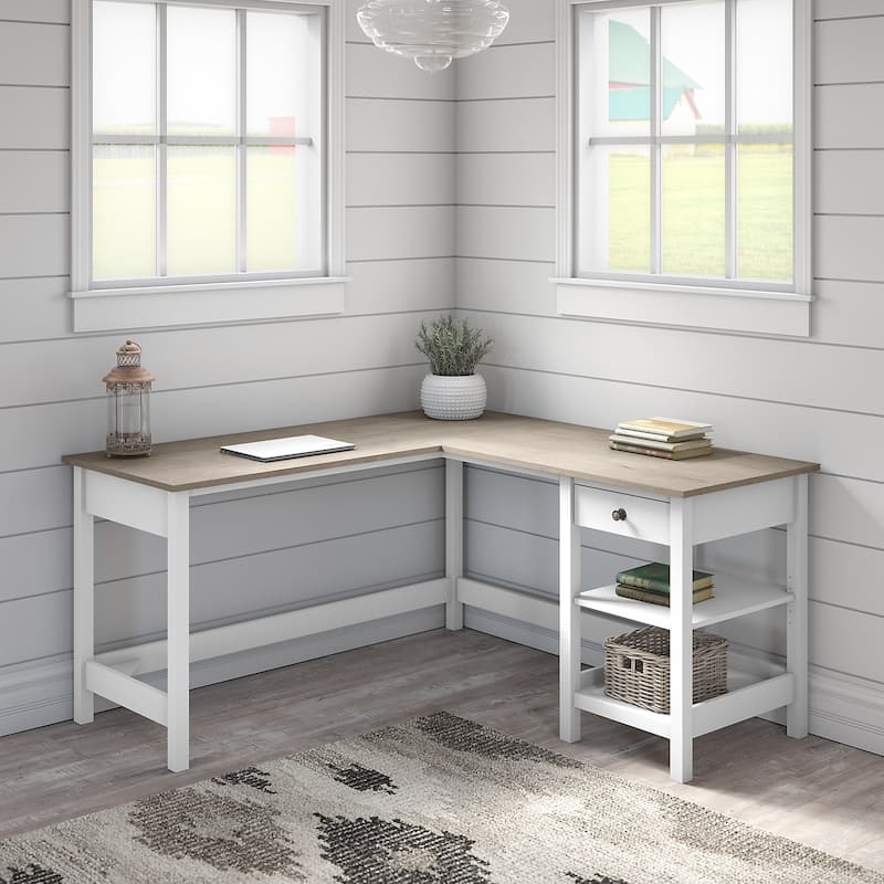 Mayfield 60W L Shaped Computer Desk with Storage by Bush Furniture