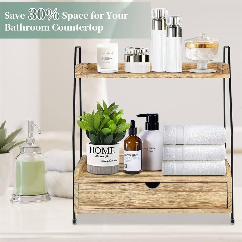 2-Tier Countertop Organizer - 7.5"D x 15.2"W x 16.5"H