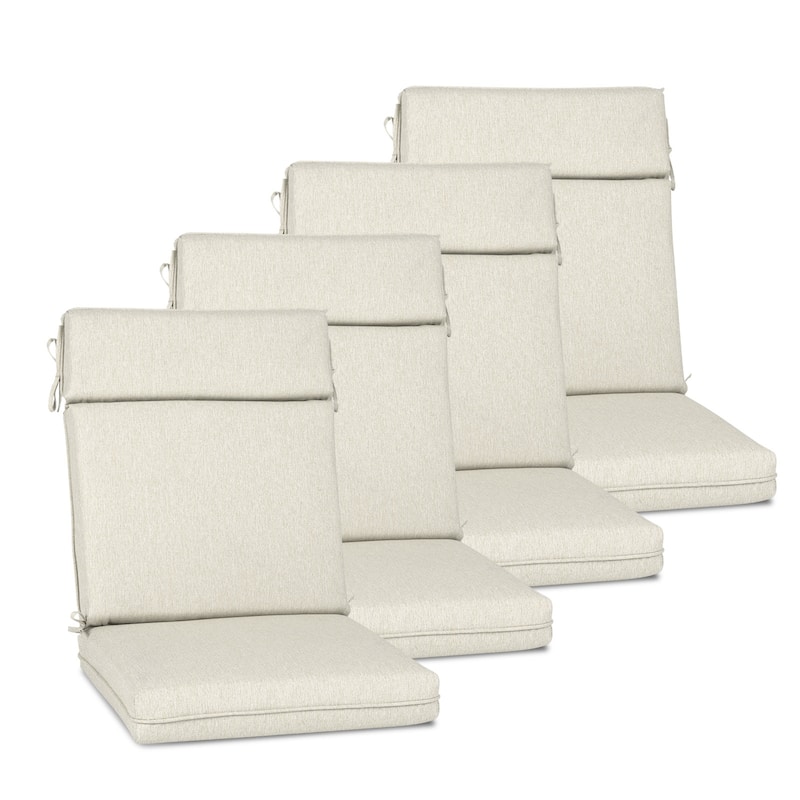 Aoodor Outdoor Dining Chair Cushion Set, 37"x20"x2.8" - Light Taupe - set of 4