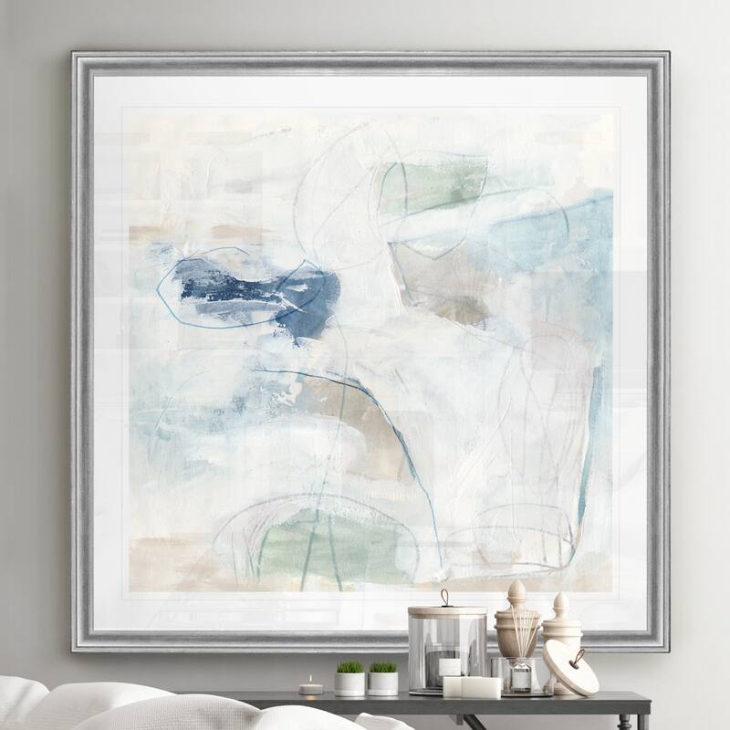 Pebble Coast I -Black Framed Print
