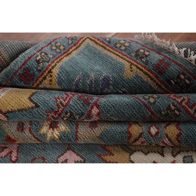 Oushak Indian Area Rug Handmade Wool Carpet - 8'2"x 9'11"