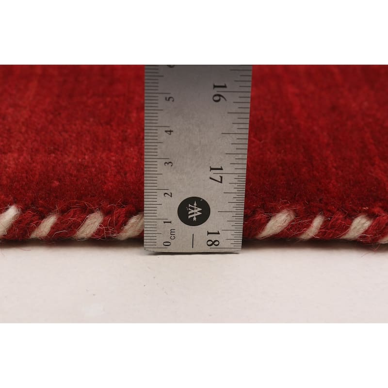 Kashkuli Gabbeh Red Rug 2'7" x 9'10" - 2'7 x 9'10