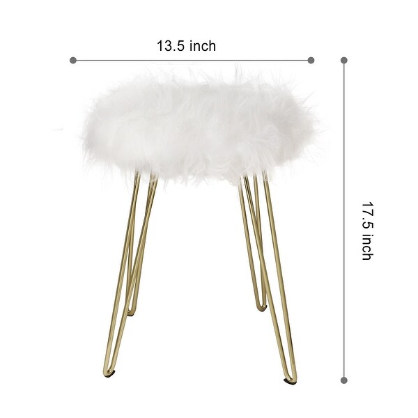 fluffy stool for vanity