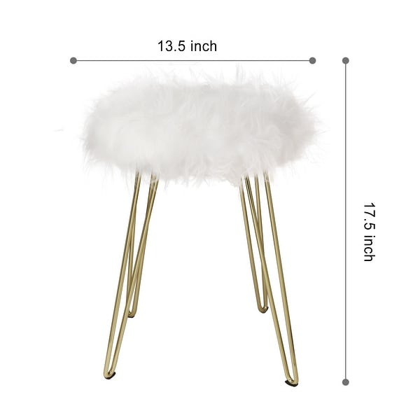 Fur on sale covered stool