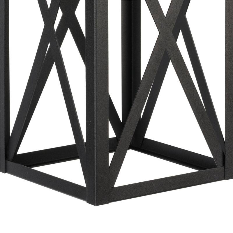 Birkdale Collection One-Light Textured Black Outdoor Wall Lantern - 7 in x 9.5 in x 23.25 in