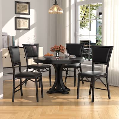 VECELO Folding Dining Chairs Set of 2/4/6 with Cushion Parson Classic Upholstered Folding Chairs,Modern 33" Parson Chairs