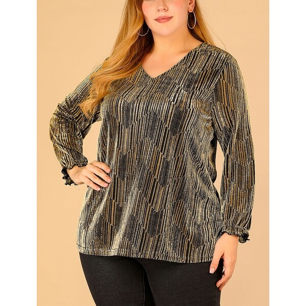 sparkly plus size tops