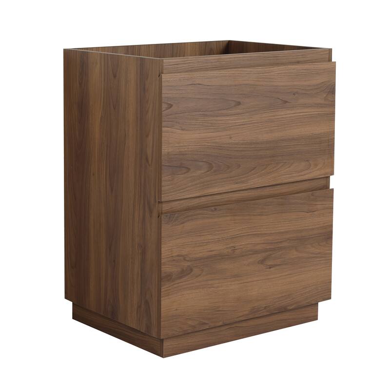GDFStudio - Geneva Modern Wall-Mounted Bathroom Vanity Set with 2 Soft Close Drawers, Sink NOT INCLUDED