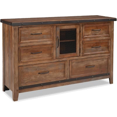 Taos Canyon Brown 6-drawer Dresser with Door