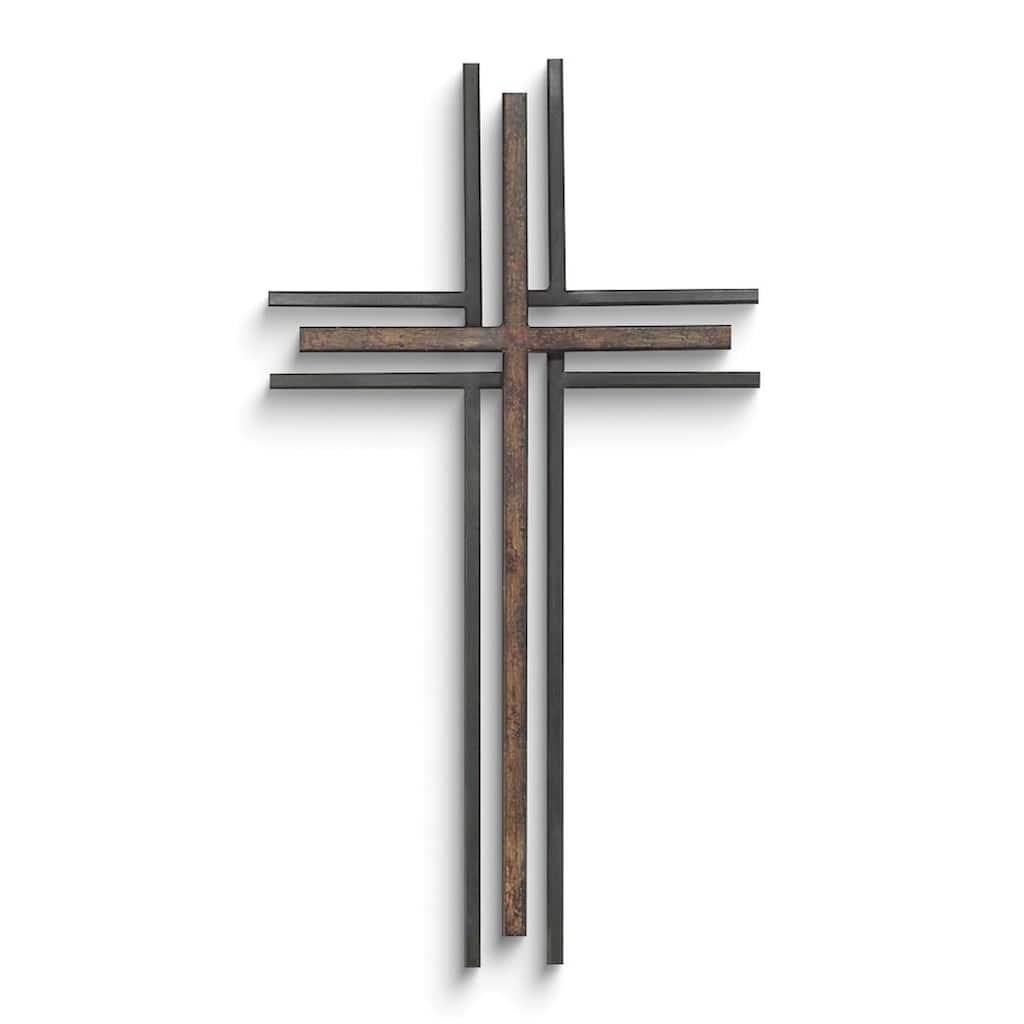 Curata Expressions of Faith Black/Bronze Finish Metal Wall Cross