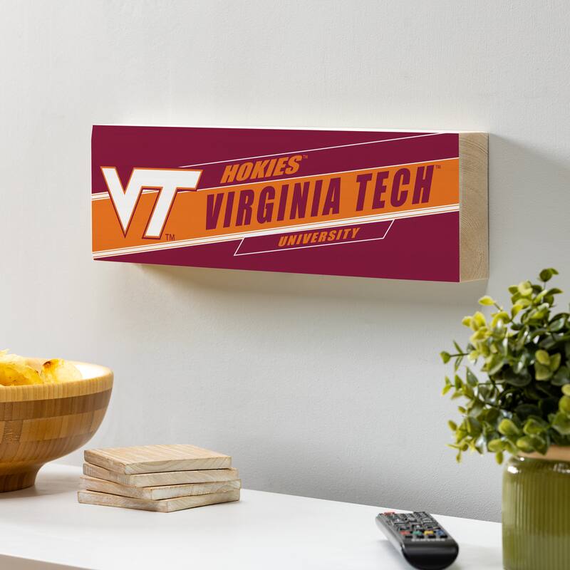 Virginia Tech Wooden Tabletop Mantel Shelf Sign