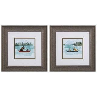 Propac Images Bear Lake Set of 2 Wall Art - Green