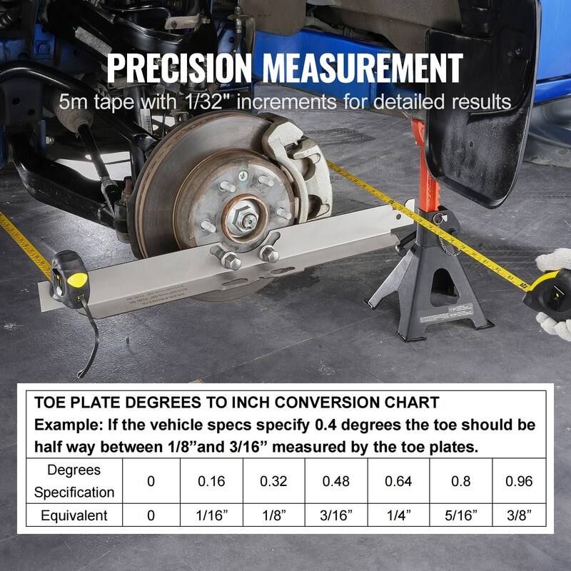 Wheel Alignment Tool, 2-Pack Toe Alignment Toe Plates, Stainless Steel Wheel Alignment Tool Plate
