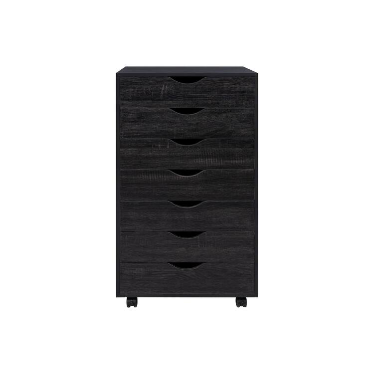 7-Drawer Office Storage Rolling File Cabinet , Mobile Desk Filing Drawer Unit with Swivel Casters, Craft Storage for Home,Office