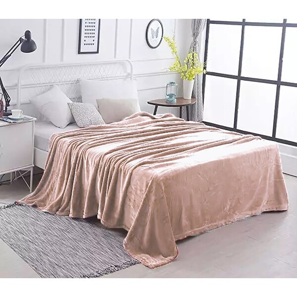 Solid Color Coral Fleece Plush Microfiber Blanket On Sale Bed Bath Beyond 16739395