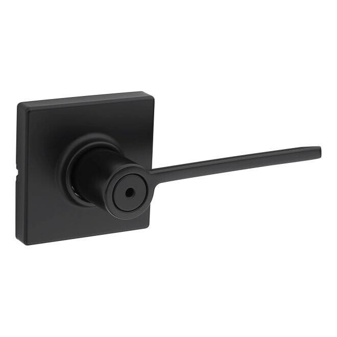 Kwikset Ladera Privacy Door Lever Set with Square Rose