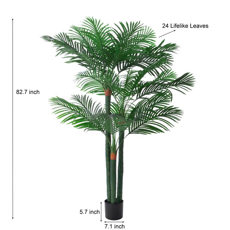 7.9' Golden Cane Artificial Palm Tree