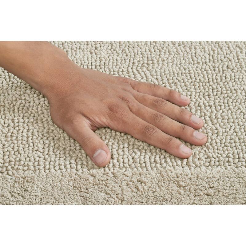 Better Trends Bath Rugs 100% Cotton Tufted Soft & Water Absorbent Bathroom Rug for Shower, Sink Bath Mats Edge Collection