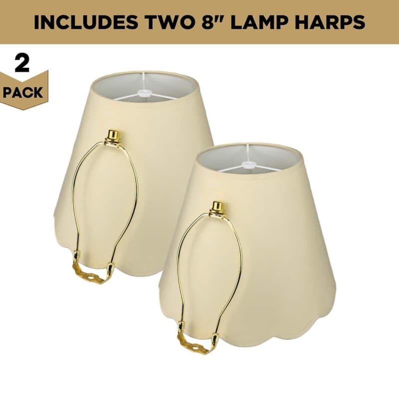 Royal Designs Scallop Empire Lamp Shade Set of 2 - 7 x 13 x 10