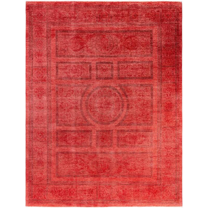 Overdyed One-of-a-Kind Hand-Knotted Area Rug - Pink - 9' 2" x 11' 9"