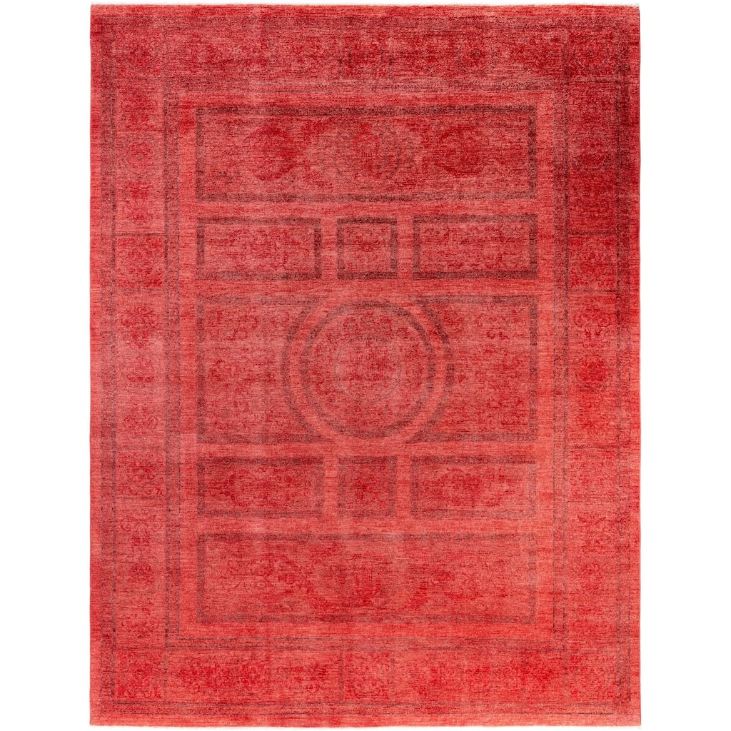 Overdyed One-of-a-Kind Hand-Knotted Area Rug - Pink - 9' 2" x 11' 9"