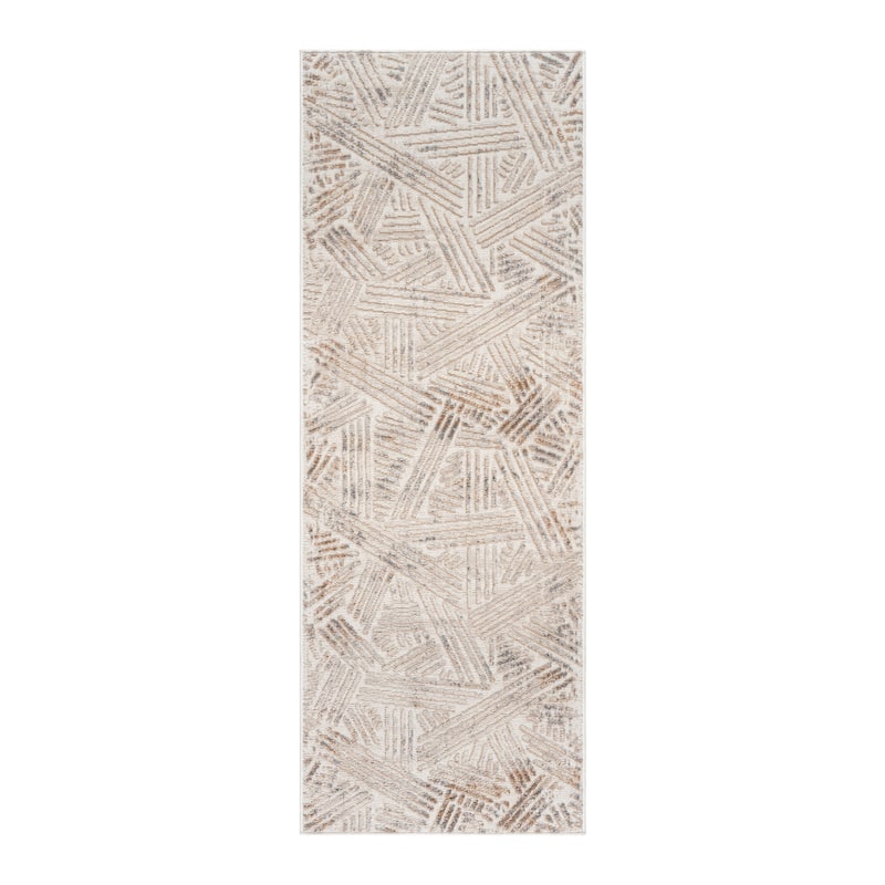 Gertmenian Arlo High Low Transitional Modern Gray Ivory Black Indoor Area Rug Collection