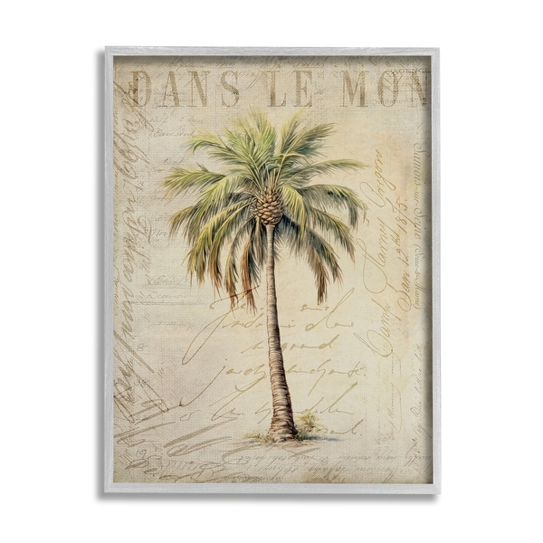 Stupell Vintage Palm Tree Framed Giclee Art Design by Andrea Haase