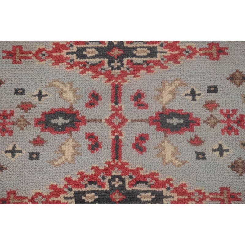 Kazak Oriental Runner Rug Handmade Geometric Wool Carpet - 2'7"x 9'11"