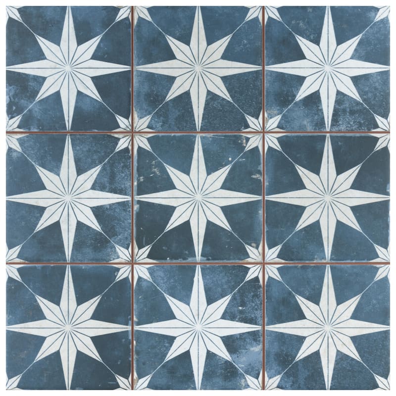 Merola Tile Harmonia Kings Star Sky 13" x 13" Ceramic Floor and Wall Tile