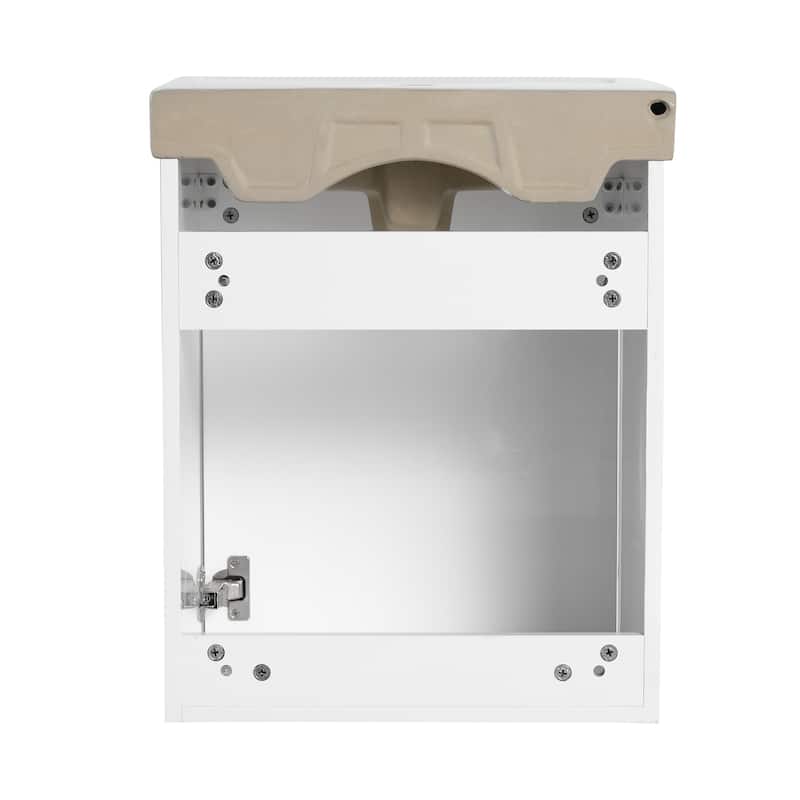 BNK 16/18 Inch Single Sink Bathroom Vanity with Soft Close Door