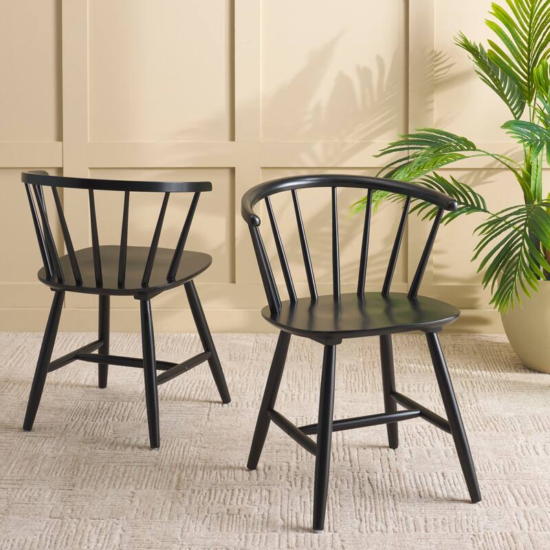 SAFAVIEH Zana Spindleback Windsor Dining Room Chair (Set of 2) - 21.3" W x 19.3" L x 29.9" H - 21"W x 19"D x 30"H