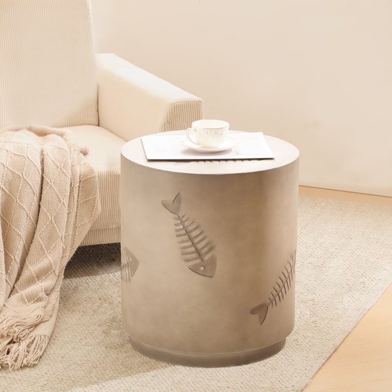 Axel Indoor/Outdoor 16" MGO Light Weight Side Table by Christopher Knight Home - 16.00" W x 16.00" L x 18.96" H - Grey