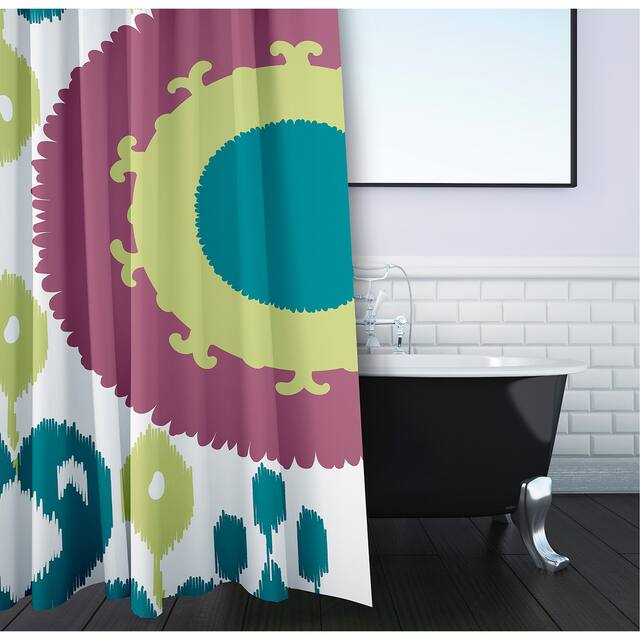 71 x 74-inch Boho Geometric Print Shower Curtain
