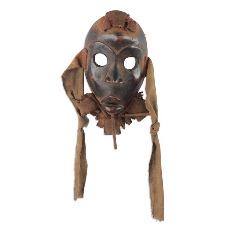 Nigerian Wood and Jute Mask, 'Heart Fortunes' (Ghana) - Overstock ...
