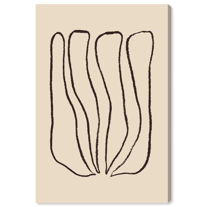 Wynwood Studio Canvas Abstract Roots II Black and Tan Modern & Contemporary Wall Art Canvas Print