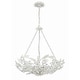 preview thumbnail 2 of 9, Marselle 6 Light Matte White Chandelier - 24"W x 6"H x 24"D