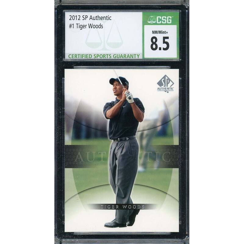 Tiger Woods 2012 SP Authentic Golf Card #1 Graded CSG 8.5 - 8'6" x 11'6"