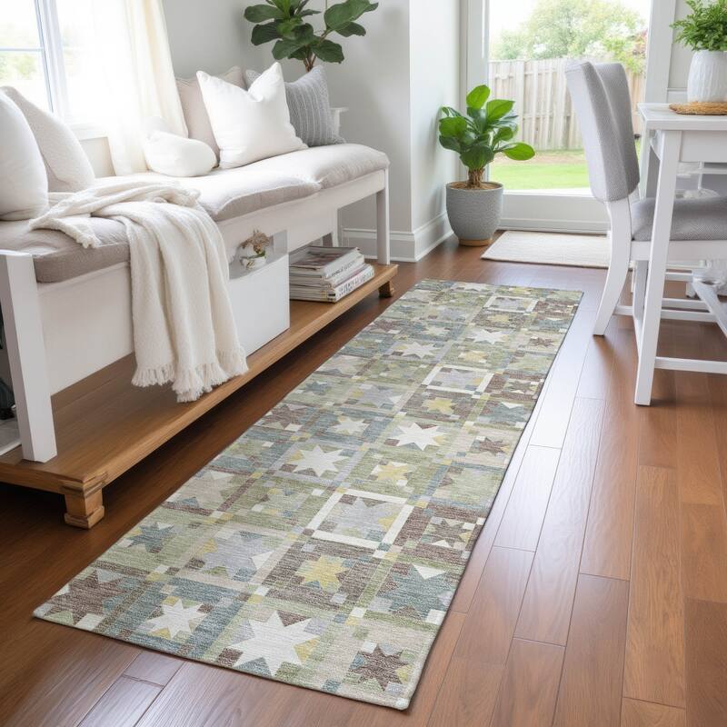 Machine Washable Indoor/ Outdoor Global Goddard Chantille Rug