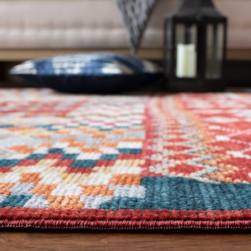 SAFAVIEH Farmhouse Avine Boho Tribal Polyester Rug