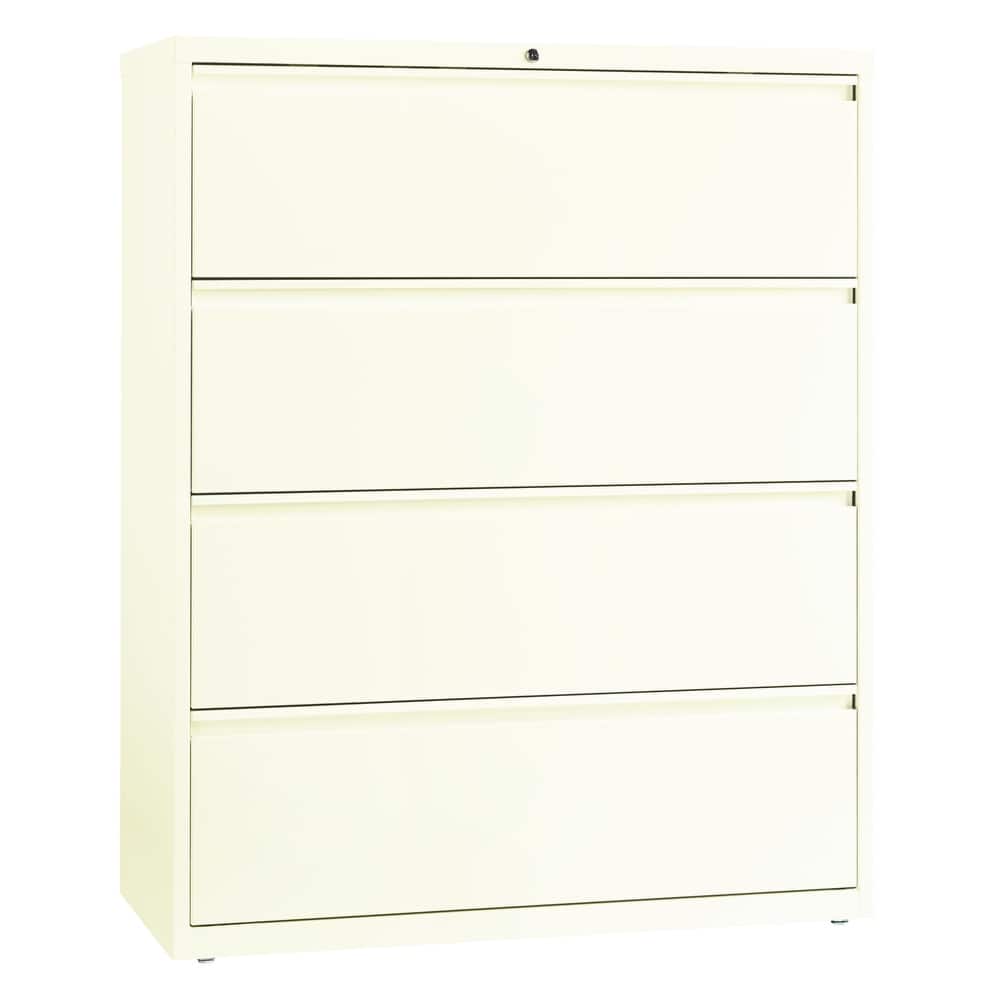 8000 Series 42" Wide 4-Drawer Lateral File Cabinet, Light Gray