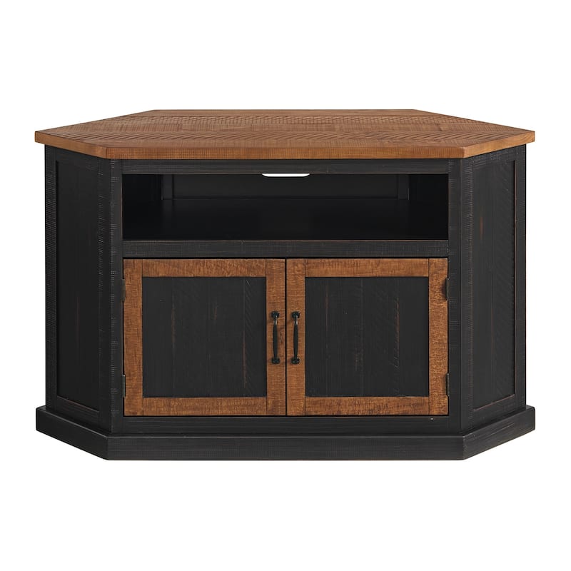 The Gray Barn Danebury Rustic 50-inch Solid Wood Corner TV Stand