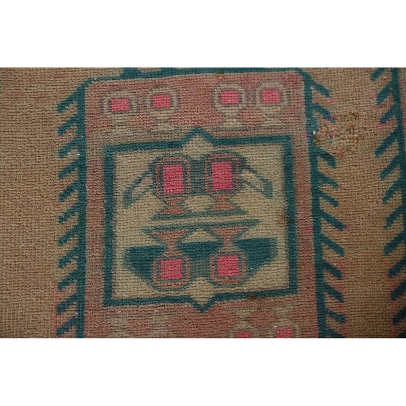 Hand Knotted Oriental 100% Wool Carpet Traditional Tribal Multi-Colored Ardebil Area Rug - 7' 4'' X 4' 0''