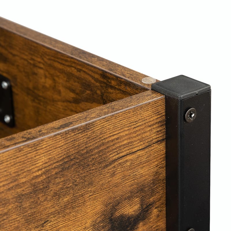 Metal Coffee Table with Lifting Top and Hidden Storage Space, Removable Wicker Baskets
