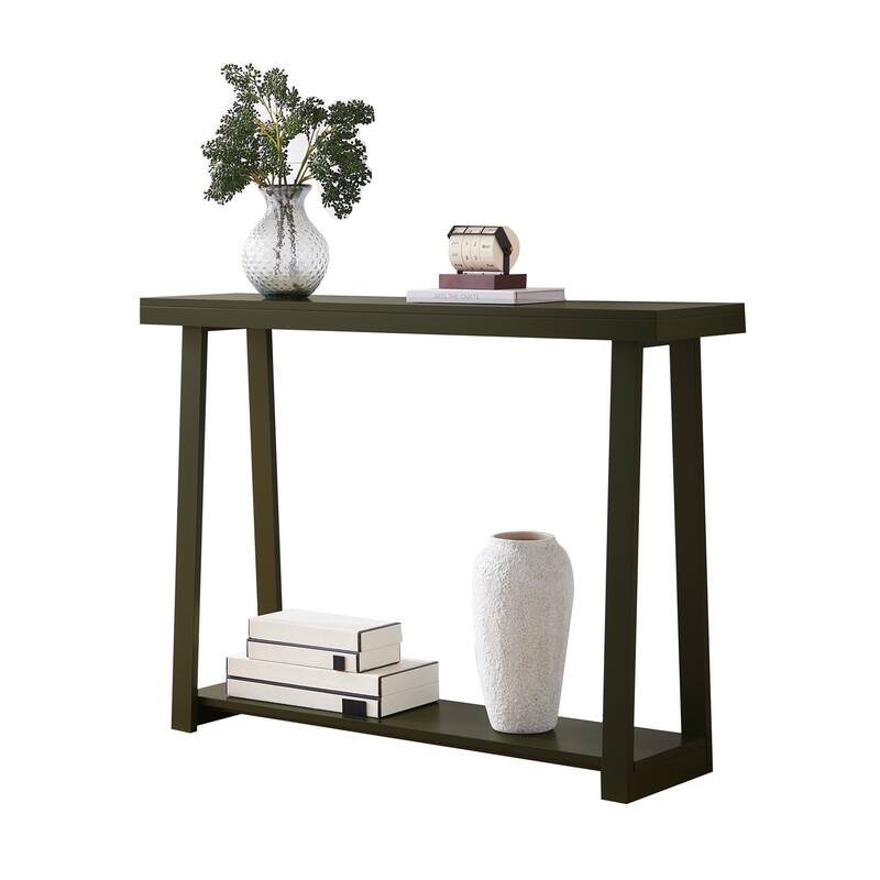 Emma Collection Wood 44" Modern Console Table with Shelf