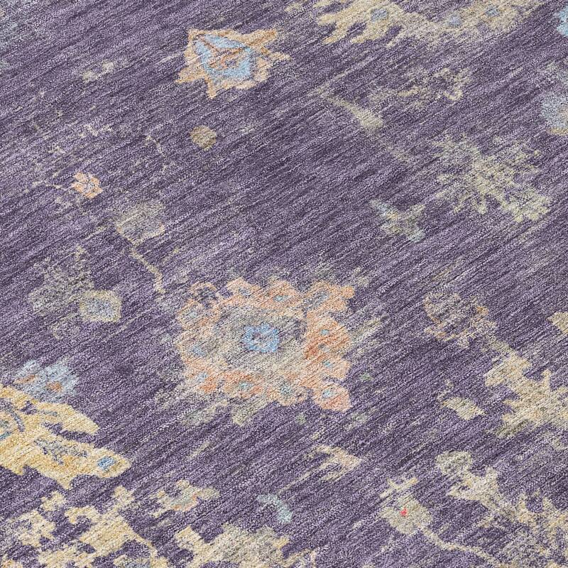 Machine Washable Indoor/ Outdoor Vintage Traditional Chantille Rug